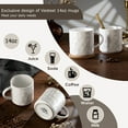 thumbnail image 2 of Vesteel Coffee Mugs Set of 4, 14oz Ceramic Coffee Cups with Handle for Men Women, Stoneware Mugs for Tea Latte, Housewarming Wedding Gifts, Speckled White, 2 of 8