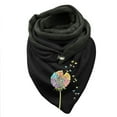 thumbnail image 1 of Women Colorful Dandelion Print Cotton Winter Warm Button Up Scarf, 1 of 3