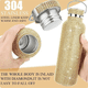 thumbnail image 3 of Botella de agua de acero inoxidable con diamantes, portátil, con purpurina y diamantes de imitación, con forma de cruz, termo brillante de 600 ml, 3 of 8