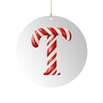 thumbnail image 1 of 26 adornos navideños acrílicos con letras del alfabeto | Letras 2D de 10 cm con diseño de gorro de Papá Noel y bastón de caramelo para manualidades en el árbol y el hogar, 1 of 5