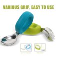thumbnail image 4 of Miangastore Metal Toddler Utensils Set Ergonomic Design Home Use 2Pcs 3.93X1.57X1.18in, 4 of 8