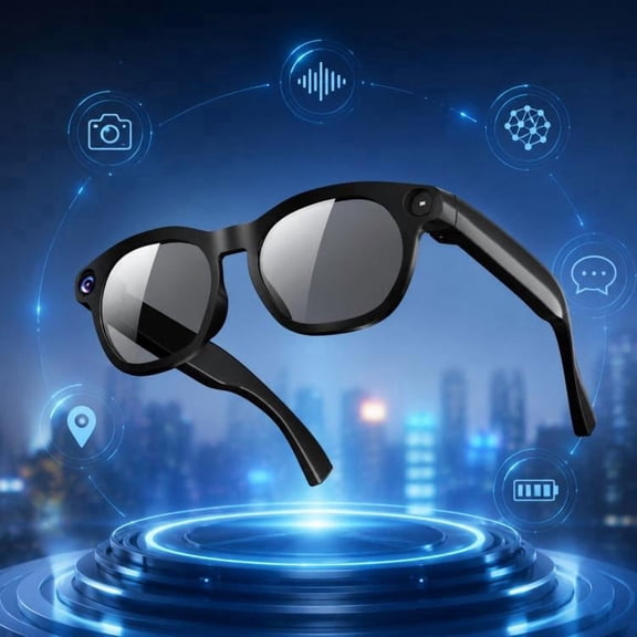 CY03 Smart AI Glasses with 8MP HD Camera, Video Recording WiFi Transmission, Al Smart Voice Assistant, Type:Sunglasses