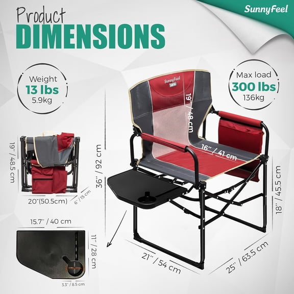 Oversized Camping Directors Chair
