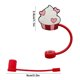 thumbnail image 3 of Funda Pajita de Silicona Reutilizable Rojo | Se adapta a pajitas de 8-9 mm | Adorno de punta de paja de grado alimenticio | Tapón de pajita decorativo a prueba de fugas | Protector de paja duradero, 3 of 6
