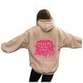 thumbnail image 6 of felwors Women's Ocean Graphic Oversized Pullover Hoodie Cotton Blend Casual Sweatshirt Khaki for Size XL, 6 of 7