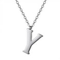 thumbnail image 1 of PROSTEEL Colgante Inicial Y Collar de plata con letra del alfabeto, collar de acero inoxidable para mujeres y niñas, regalo de cumpleaños de joyería con encanto de nombre personalizado, 1 of 7