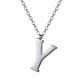 thumbnail image 1 of PROSTEEL Colgante Inicial Y Collar de plata con letra del alfabeto, collar de acero inoxidable para mujeres y niñas, regalo de cumpleaños de joyería con encanto de nombre personalizado, 1 of 7