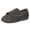 Dark Grey, variant on HomeTop Men's Corded Velveteen Adjustable Hook And Loop Closed-back Slippers Black,44