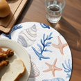 thumbnail image 3 of Ocean Coastal Round 15 Inch Placemats Set of 8, Blue Coral Shell Starfish Beach Summer HeatResistant Non Slip Place Mats for Dining Table, Wipeable Braided Kitchen Table Mats for Housewarming, 3 of 9