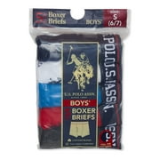U.S. Polo Assn. Boys Cotton Tagless Underwear Boxer Briefs, 5- Pack, Sizes (S-XXL)