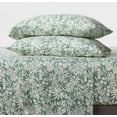 thumbnail image 3 of Microfiber Twin / Twin XL 3-Piece Green / White Floral Sheet Set 00105, 3 of 3