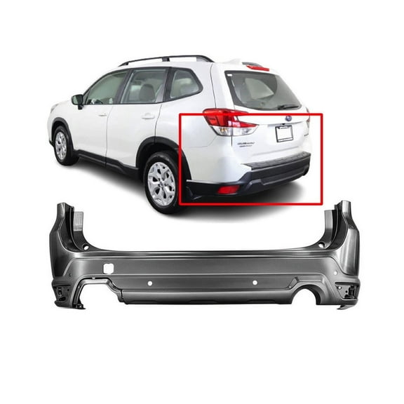 DCP Rear Bumper Cover For 2019-2022 Subaru Forester W/ Park Holes Primed SU1100193