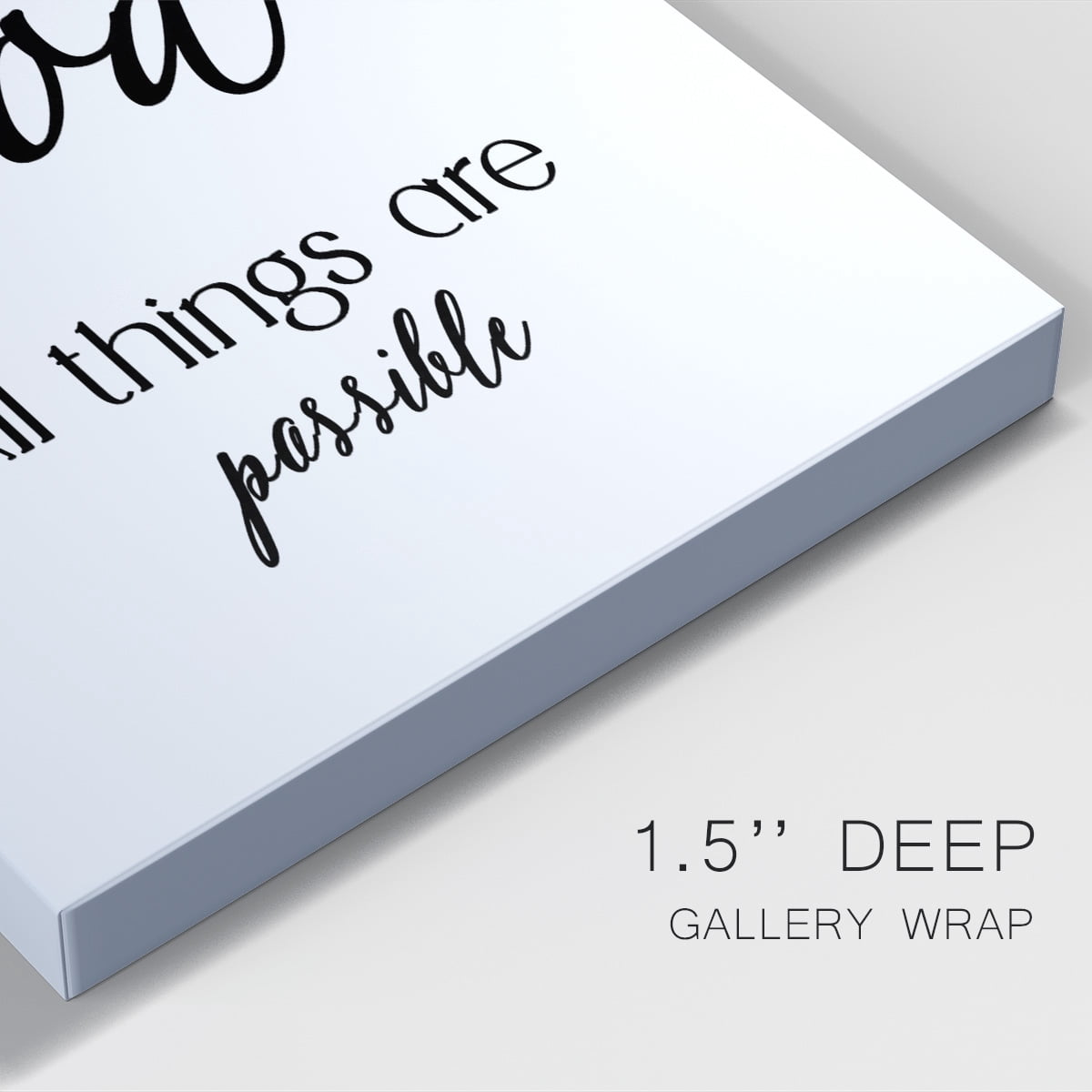 All Things Possible Gold Premium Gallery Wrapped Canvas - Ready to Hang
