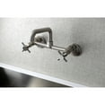 thumbnail image 2 of Kingston Brass KS423SN Concord Two-Handle Wall-Mount Kitchen Faucet, Brushed Nickel, 2 of 5