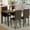 Brown & Coffee, variant on Kitchen Dining Table Set, Metal Kitchen Table Sets with 4 Chairs, Faux Marble Rectangular Breakfast Table w/Metal Legs & Black Finish Frame, Dining Table Sets for an Apartment Breakfast, S12528