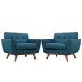 thumbnail image 1 of Modway Engage Fauteuil Moderne en Tissu Bleu Azur (Ensemble de 2), 1 of 6