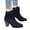 Black, variant on Women's Mid Calf Boots Retro Heel On Booties Comfortable Sole Casual Daily Wear Travel Dating Outfits,Color:Red,Size:5.5