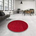 thumbnail image 4 of Ahgly Company Machine Washable Indoor Square Abstract Red Area Rugs, 5' Square, 4 of 7