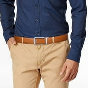 Sendefn Mens Leather Belt Automatic Ratchet Buckle Slide Belt for Dress Casual Trim to Fit with Gift Box