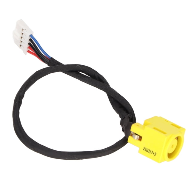 DC Power Jack Cable, Durable Wearable DC Power Jack Cable Plug ABS Material Yellow For