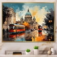thumbnail image 1 of Designart Rome framed wall art decor, Rome framed wall Art, Rome City composition , Red Industrial Gold framed wall art, 40x30 inches Gold Frame, 1 of 5