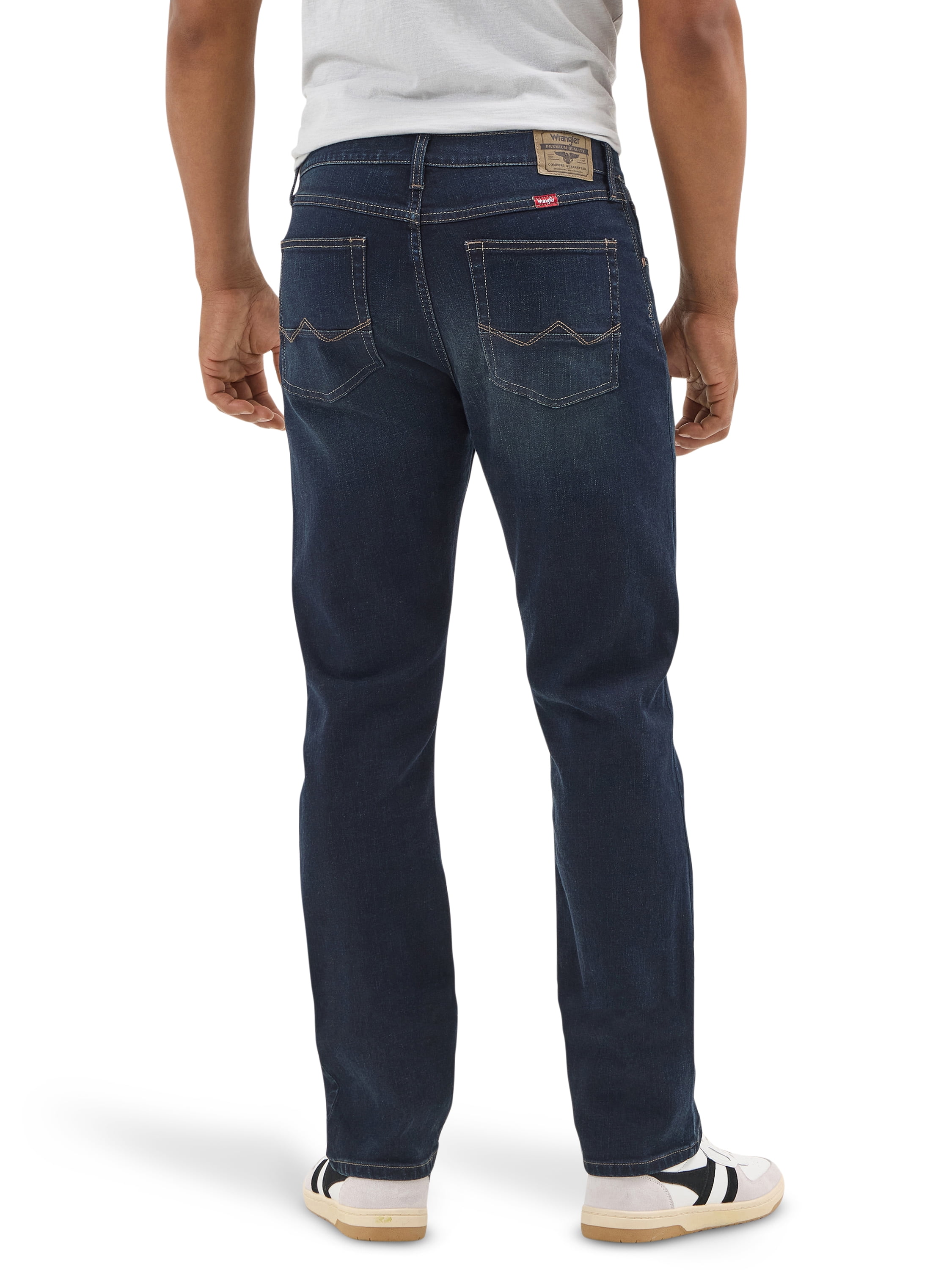 Wrangler Men's and Big Men's Straight Fit Jeans with Flex