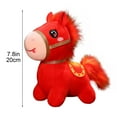 thumbnail image 3 of KOYPTL Chinese Stuffed Horse,Festive Holiday Decorations for Home Office Store Restaurant Tabletop,Red Fire Horse Mascot Zodiac Blessing Souvenir for Car Ornaments Boys girls Adults Hugging Pillow, 3 of 6