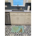 thumbnail image 3 of Carolines Treasures BB7597RUG Welcome Friends Chocolate Labrador Retriever Machine Washable Memory Foam Mat, 3 of 4