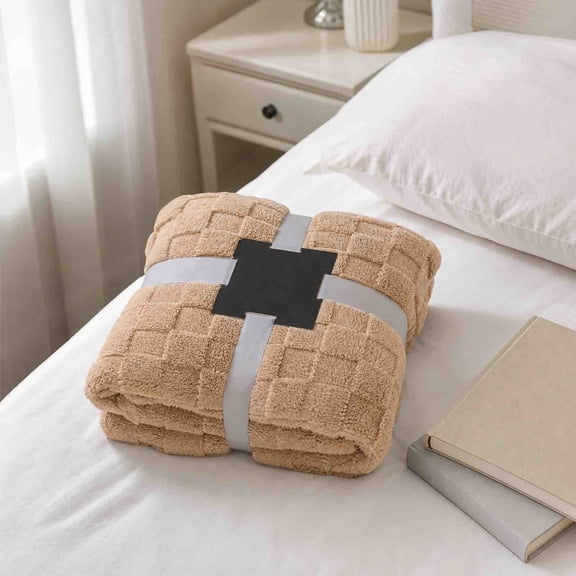 Bwomeauty Home Decor, Fleece Blanket Gift Blanket Fleece Air Conditioning Blanket Towelling Blanket With Milk Fleece Nap Blanket, Family Gifts, 1pc