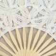 thumbnail image 6 of WASHWEPE Vintage Fan Handheld Lace Cotton Beige 1Pack 19.7X10.6X0.1in, 6 of 7
