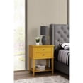 thumbnail image 2 of Pemberly Row Contemporary Solid Wood 2 Drawer Nightstand in Yellow, 2 of 7