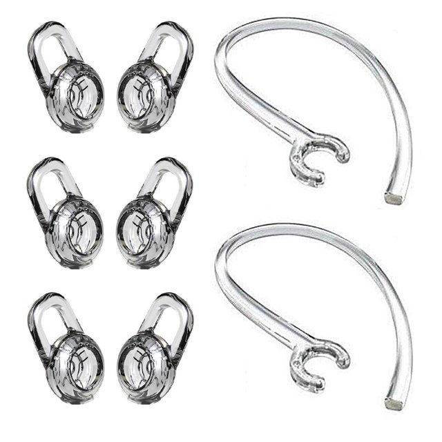 Bllq Repalcement Juego De Almohadillas Para Los Oídos Y Clips Para Los Oídos De Tamaño Mediano, Compatibles Con Plantronic Explorer 500 M180 M155 M165 M70 M90, Almohadillas De Gel Para Auriculares, 6