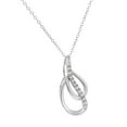 thumbnail image 5 of Diamond Tear Drop Pendant Necklace for Women in Sterling Silver on an 18 inch Sterling Silver Chain|Diamond Necklaces for Women, 5 of 5
