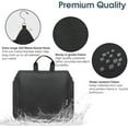 thumbnail image 3 of WANDF Hanging Toiletry Bag for Women Bathroom Bag with Jewellery Bag and Clear Wet Separation Compartments Water-resistant Travel Toiletry Organizer (Black), 3 of 7