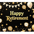 thumbnail image 4 of Happy Retirement Banner Backdrop Decoration for Party Golden Celebration Event Photography Props Background Decoration Retirement Party Banner, 4 of 4