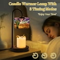 thumbnail image 2 of Candle Warmer Lamp with Timer, Purple Blue Green Stained Glass Cactus Landscape Non-slip Wireless Remote Control Wax Melts Warmer with 4 Bulbs for Home Office Dorm, Birthday Gifts for Women, 2 of 7