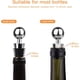 thumbnail image 4 of Tapón de botella de vino de 5 uds, tapón de vino, corchos de silicona para botellas de vino al vacío, tapón de vino reutilizable utilizado para barra(Plata), 4 of 5