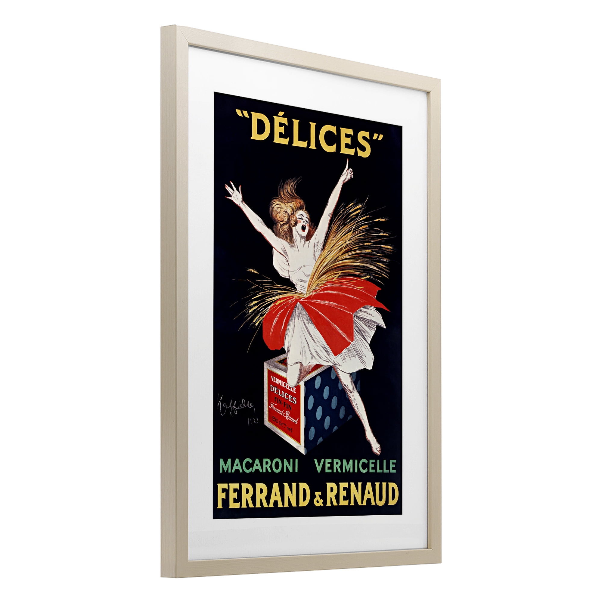 Stupell Industries Vintage Dancer Food Advertisement Birch Framed Print Under Glass, design by Leonetto Cappiello