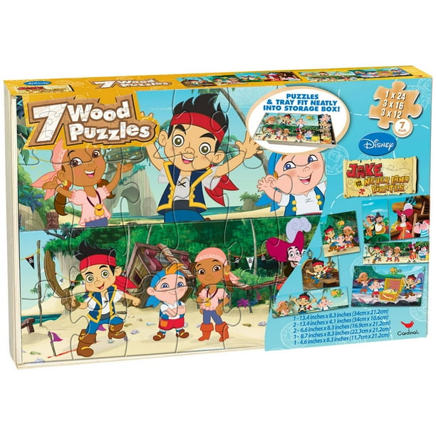 Disney Jake and the Never Land Pirates 7 Wood Jigsaw Puzzles in Wood ...