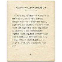 Ralph Waldo Emerson - This is My Wish For You - 11x14 Unframed Typography Book Page Print - Makes a Great Gift for Friends and Inspirational Decor Under $15