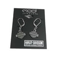 thumbnail image 3 of Women's Earrings, Bling Bar & Shield Dangles, Silver HDE0183, Harley Davidson, 3 of 3
