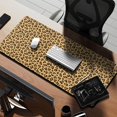 thumbnail image 2 of Long Mouse Pads for Desk,Yellow and Brown Of Cheetah Print Desk Mats on Top Of Desks, Desk Mouse Pad Extra Large with 3mm Non-Slip Base and Stitched Edge for Gaming,Office,Work,Home 35.4"x15.7", 2 of 6