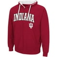 thumbnail image 2 of Men's Colosseum Cardinal Indiana Hoosiers Big & Tall Full-Zip Hoodie, 2 of 3