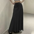 thumbnail image 2 of QHFBli Womens Basic Foldable High Waist Floor Length Maxi Skirts, 2 of 7