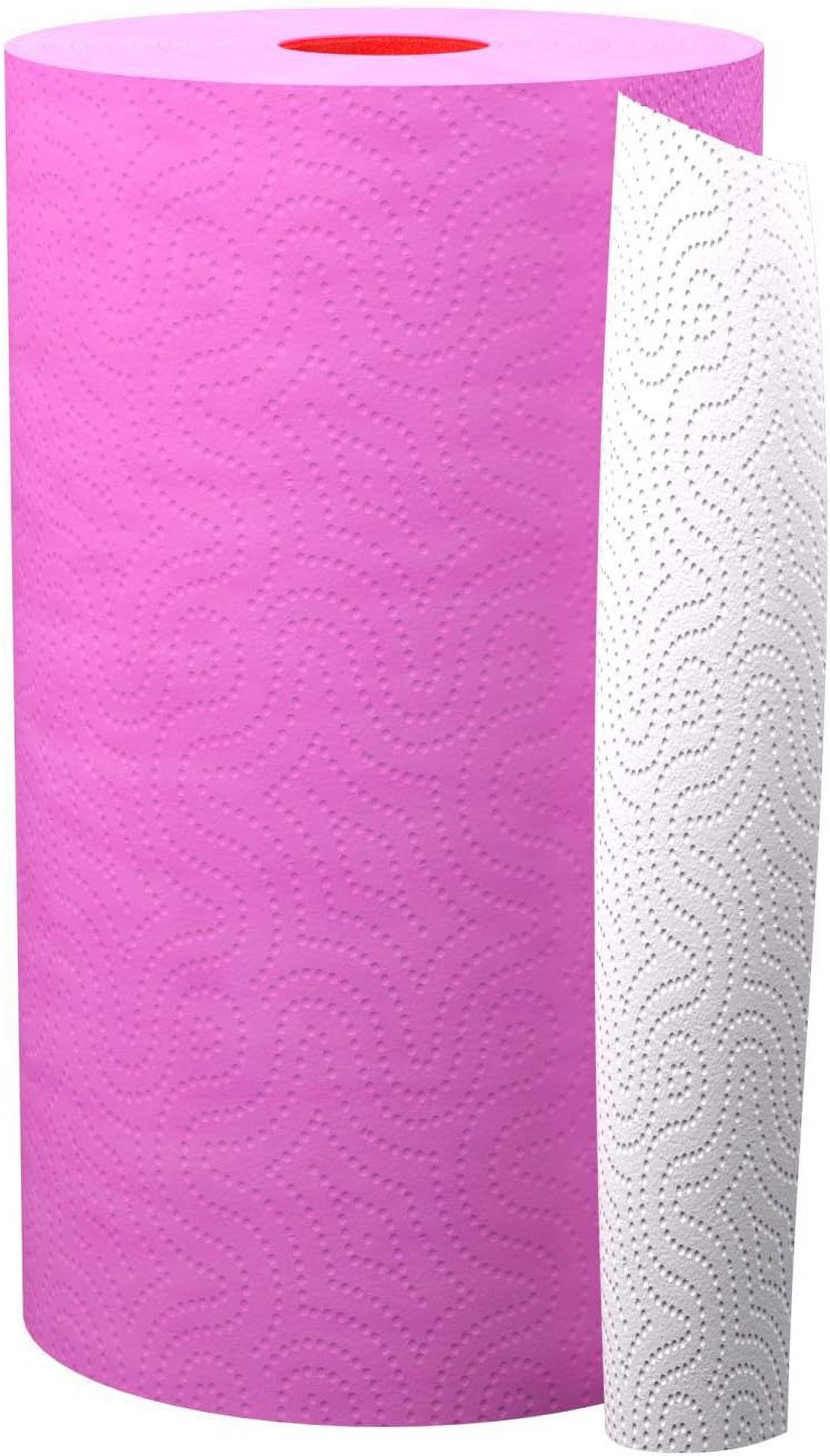 Pink Paper Towel Jumbo Roll 2 Ply 120 Highly Absorbent Sheets