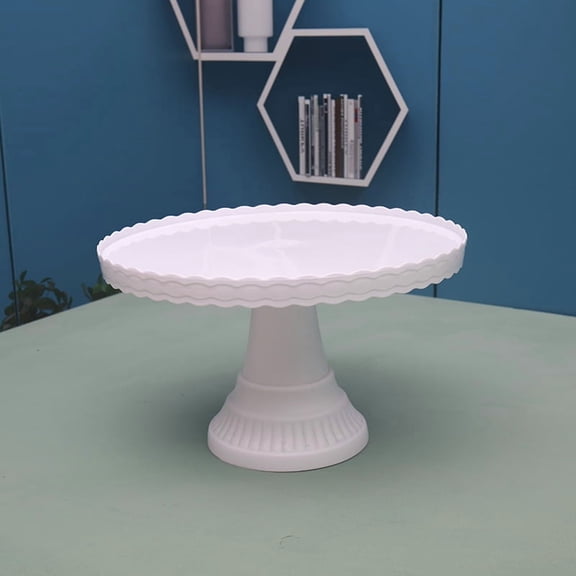 Mictong plastic base cake stand, cupcake tower dessert table display set, suitable for parties, weddings, outdoor picnics, white, 1 piece
