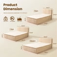 thumbnail image 4 of Vcatnet 16.7 inch Full Mattress with Headboard, Bedroom Furniture Corduroy Cloud Bed, No Assembly Required, Beige, 4 of 11