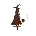 thumbnail image 3 of SLYNSHome Vintage Iron Witch Garden Stake, Rustic Metal Silhouette Yard Decor with Broom, Outdoor Halloween Holiday Ornament for Garden Lawn, Spooky Fall Landscape Accent, 3 of 6