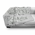 thumbnail image 3 of Cartoon Soft Flannel Fleece Throw Blanket, Black and White Doodle Style Various States Running Sleeping Eating, Cozy Plush for Indoor and Outdoor Use, 60" x 80", Black White, by Ambesonne, 3 of 6