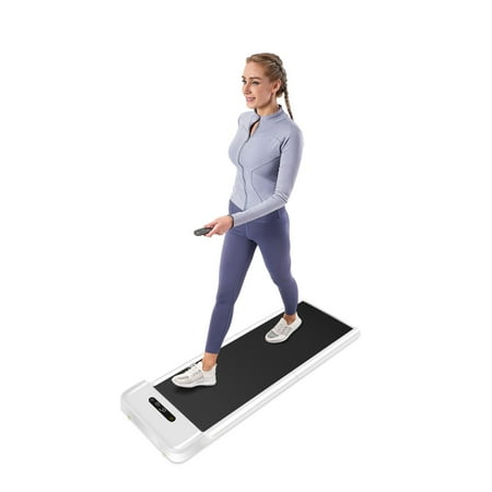 WalkingPad C2 Under Desk Portable Treadmill Double Folding for Storage with Smart Walk Sensors in White, 1HP Power Max Speed 3.7 MPH